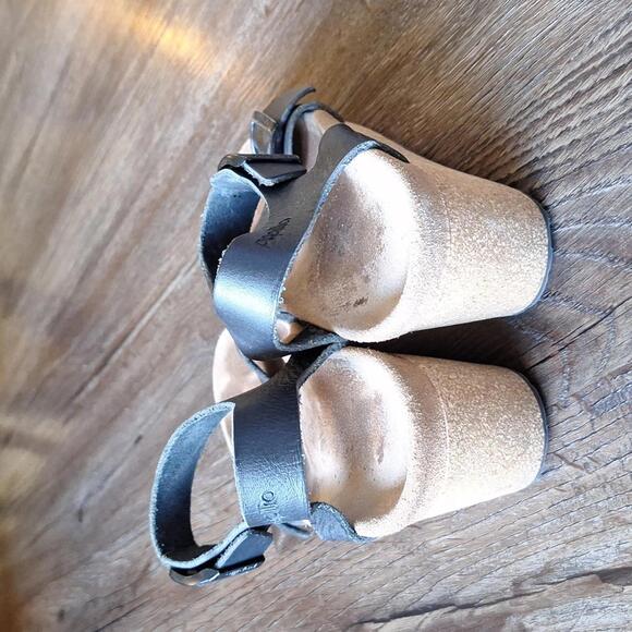 Papillio Black Strap Wedge Sandal Size 5 - Picture 5 of 8